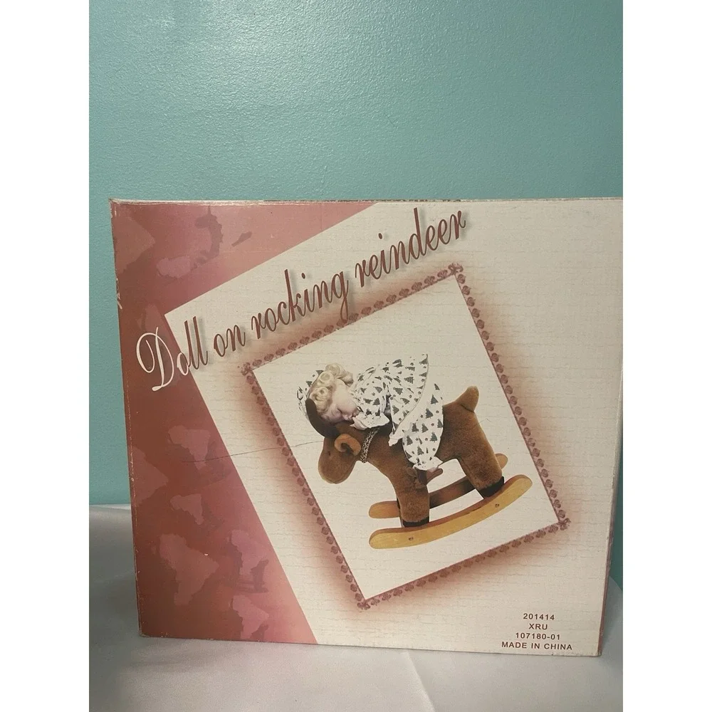 Porcelain Doll On A Rocking Horse New With Defect